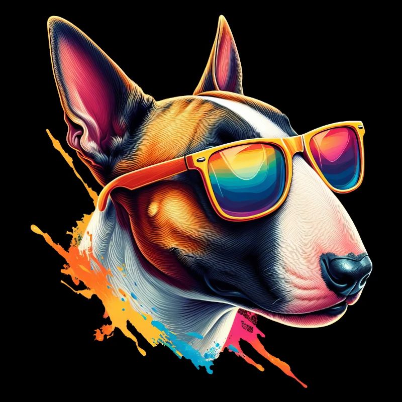 Abstrakte Bullterrier-Kunst