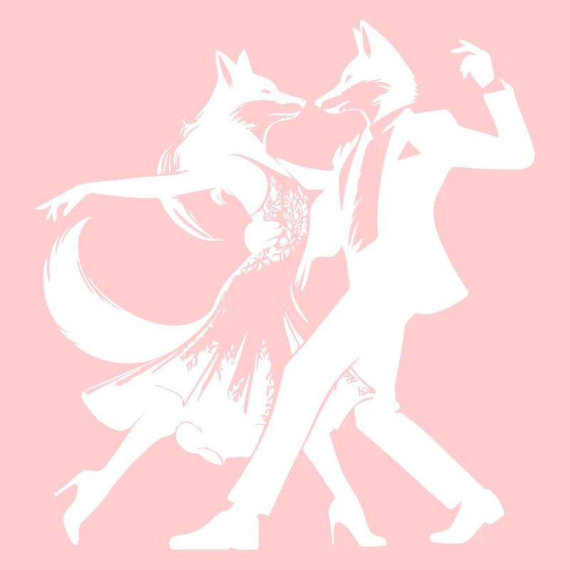 Cool foxtrot design: Two dancing foxes!