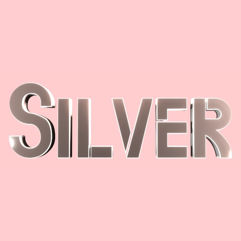 Silber stilisierter Text