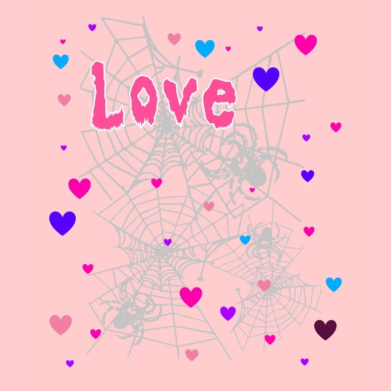 Herzen, Spinne, Graffiti,Spinnennetz,love,Herz