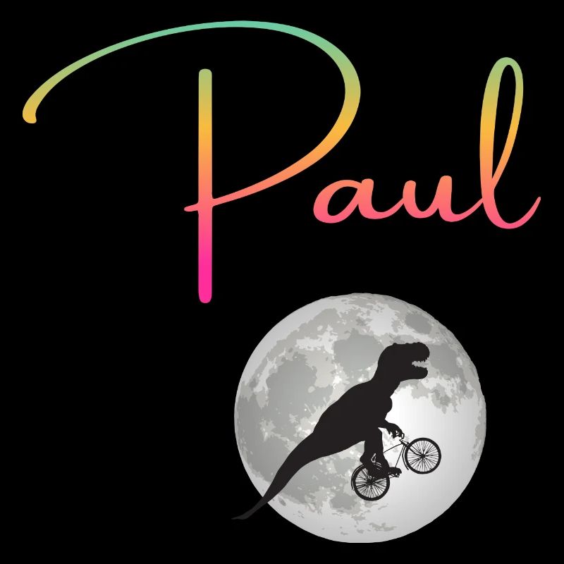 PAUL - Beautiful boy name with dinosaur