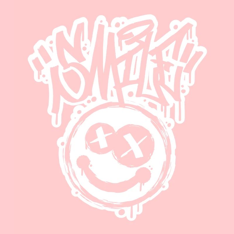 Lächeln Gesicht Graphitti-Buchstaben