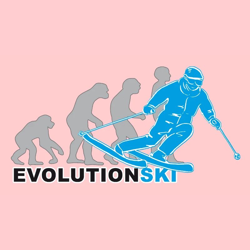 évolution ski, ski, ski, piste de ski