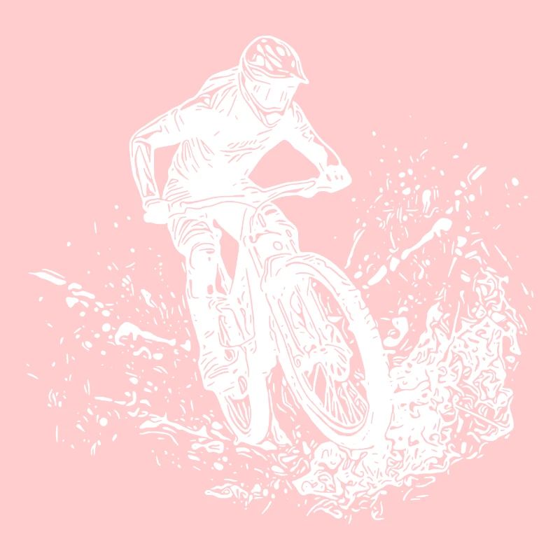 Berg Mountainbiker Schlamm Spritzer Abfahrt