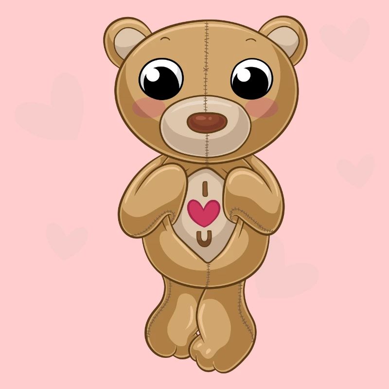 Putziger Comic Teddybär