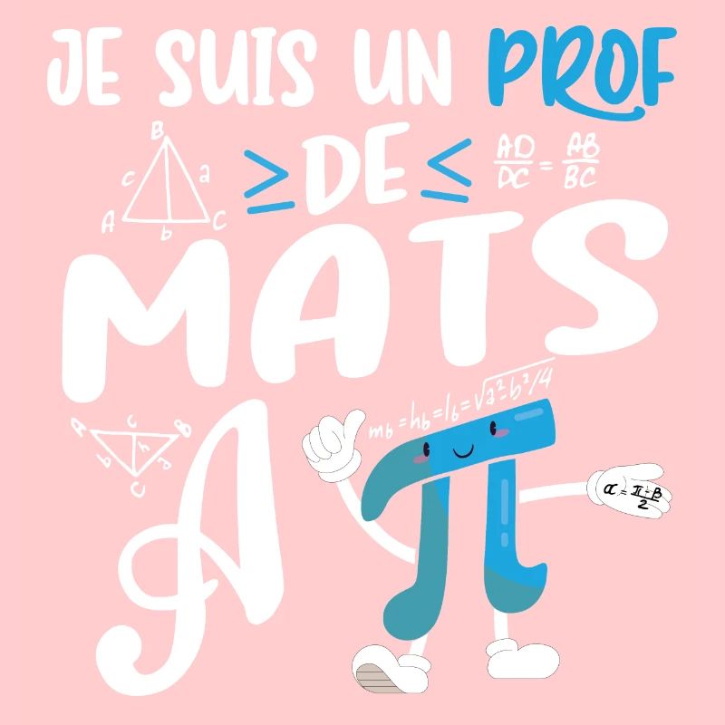 Prof de Maths Happy Cadeau Drôle Mathématicien