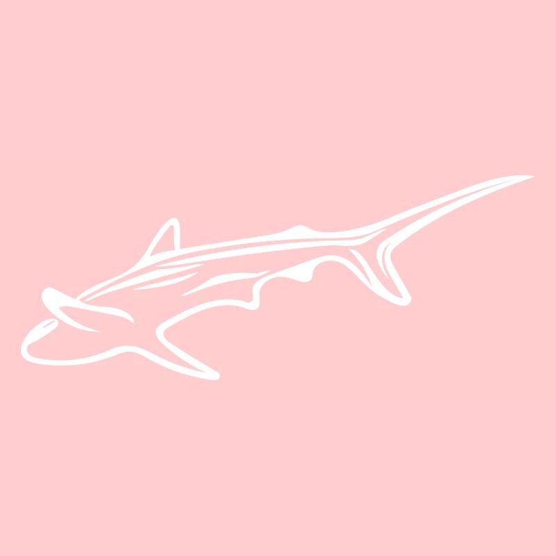 Elegant shark in drift current