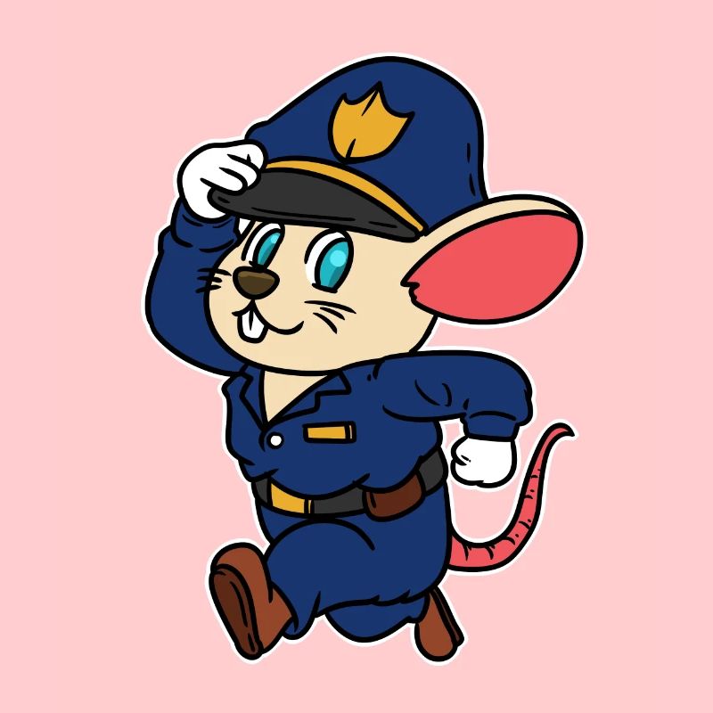 Polizei Maus Comic Polizist Kinder Baby Berufe