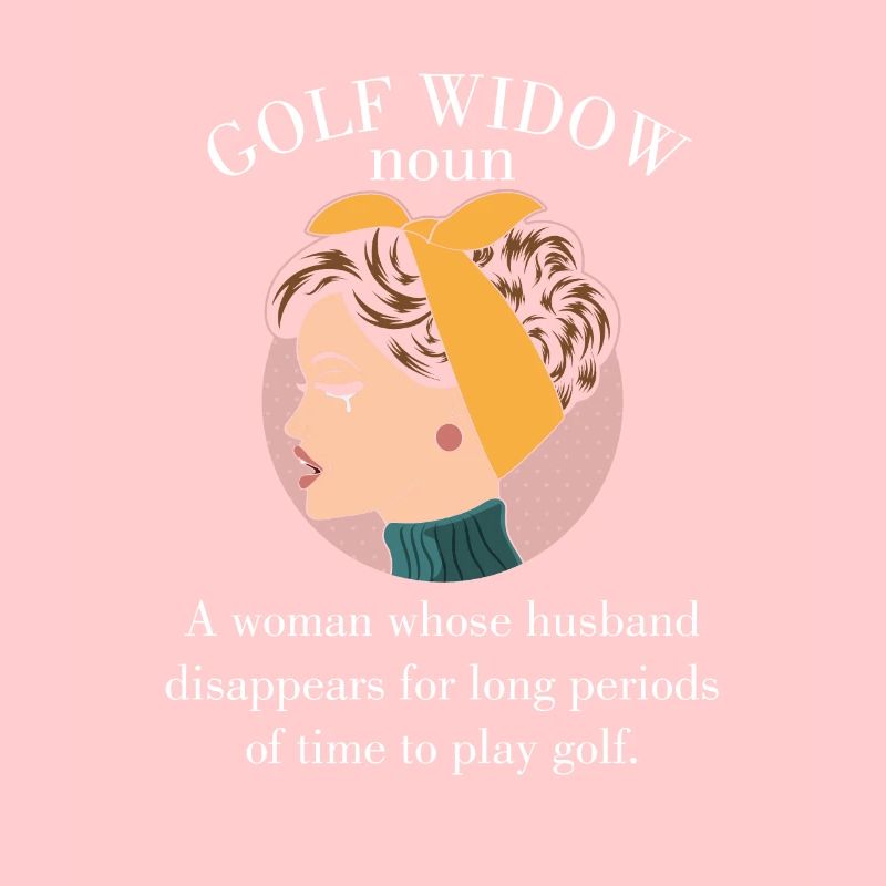 Frau Ehemann Golfer lustiges Geschenk Golf Witwe Nomen
