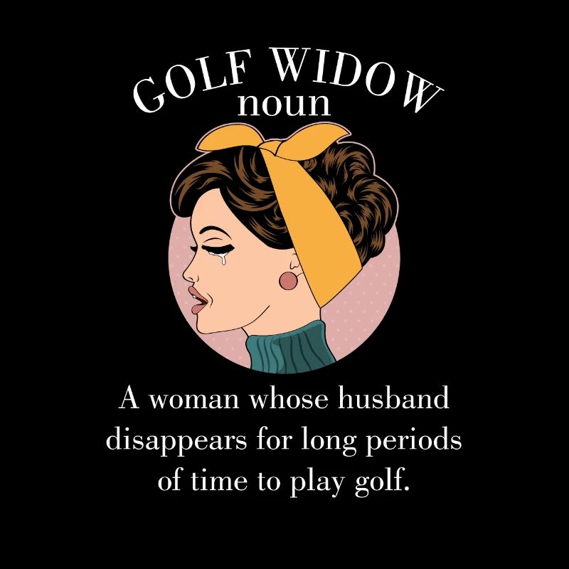 Frau Ehemann Golfer lustiges Geschenk Golf Witwe Nomen