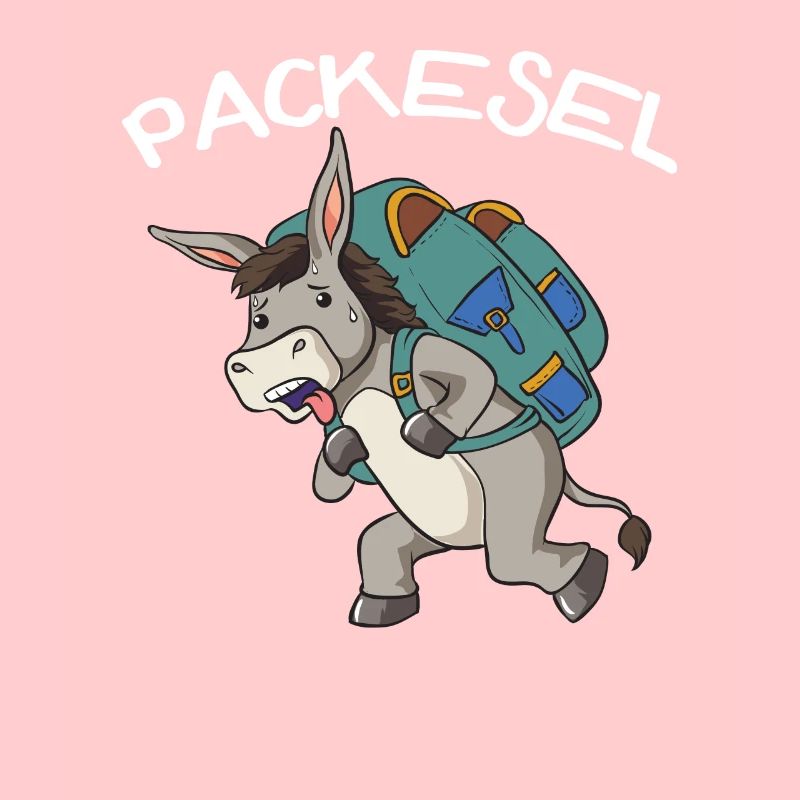 Esel Packesel Maultier Muli Donkey Geschenk