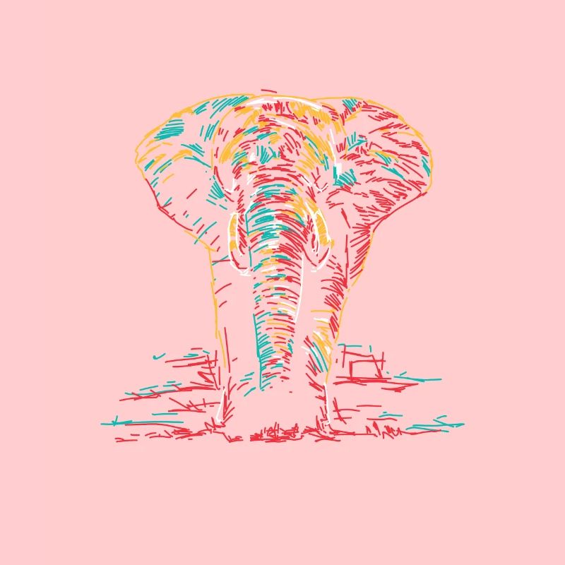 Elephant Abstract Elephant Lover Geschenk
