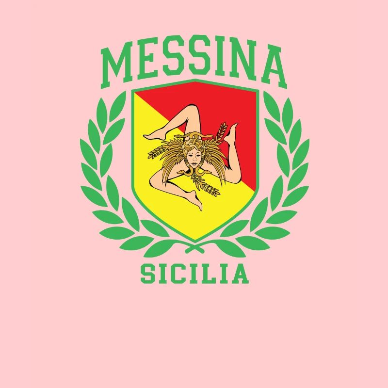 MESSINE: conception du drapeau de la Sicile et du bouclier de Trinacria