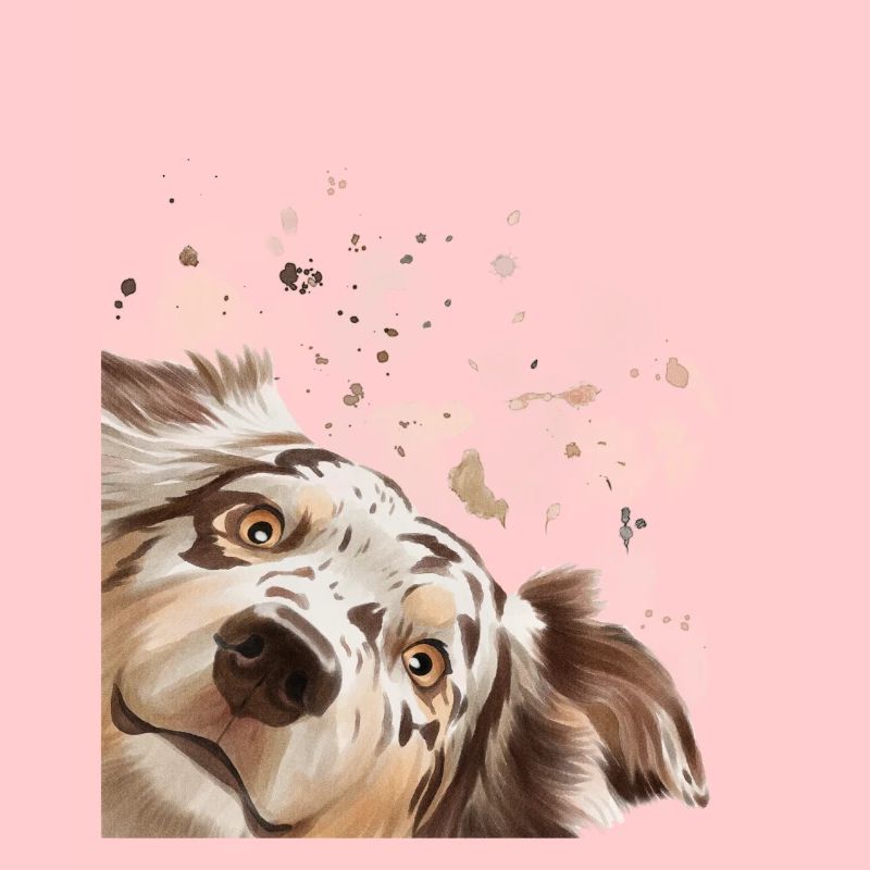 Dog Curious Australian Shepherd Dog