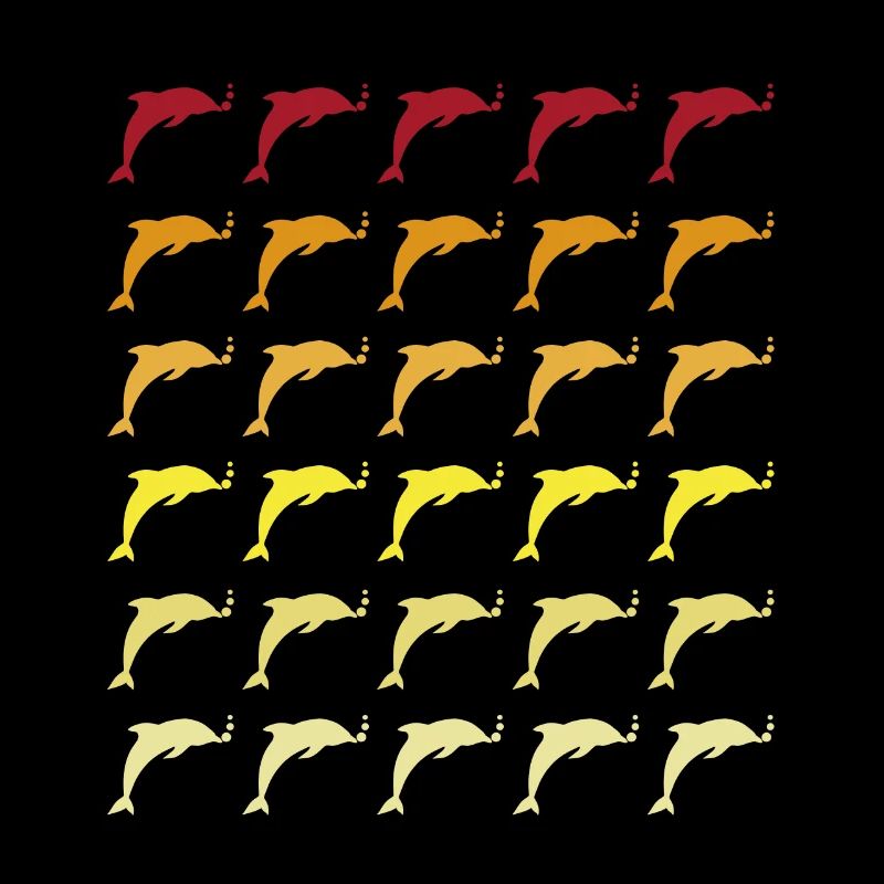 Dolphin Retro and Vintage Pattern