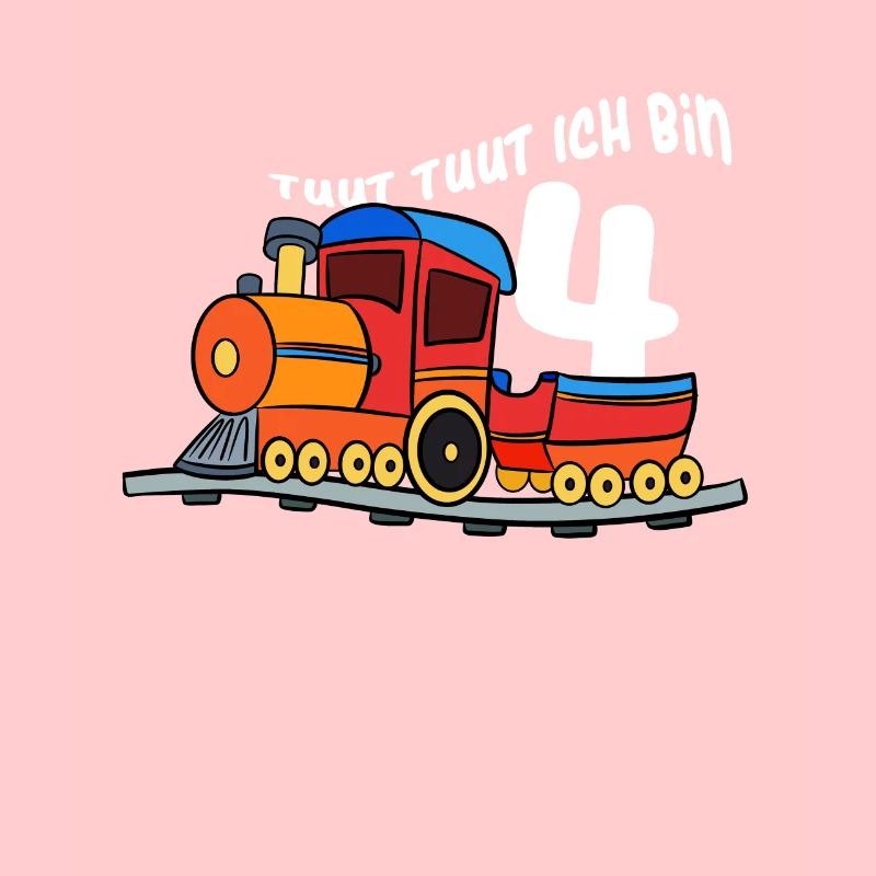 Eisenbahn Geburtstagsshirt 4 Jahre Jungs