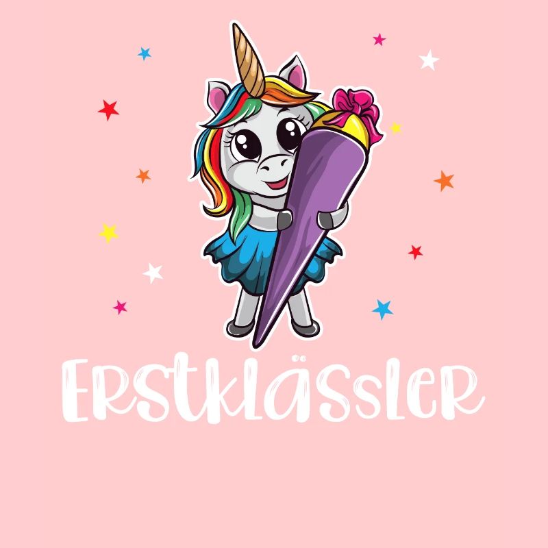 Einhorn mit Schultüte, Einschulung, Schulanfang