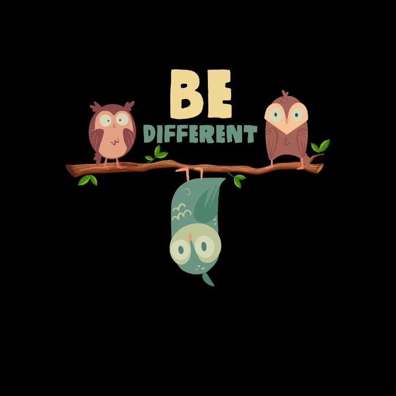 Be Different Eule Spruch Eulen Eulenliebhaber Fun