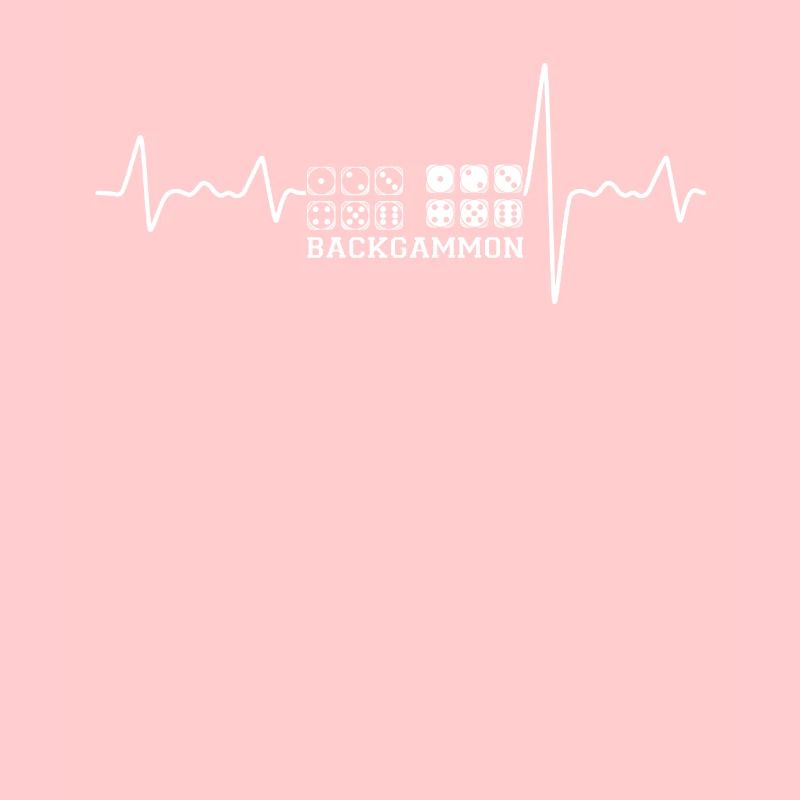 Backgammon heartbeat gift for board game fans