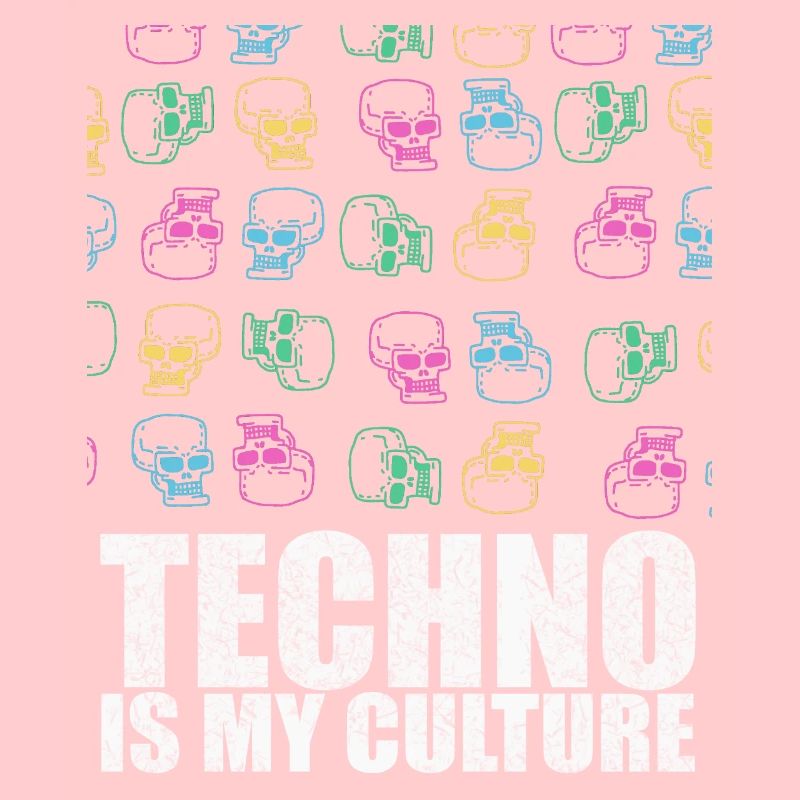 La techno est mon cadeau de conception de crâne de culture
