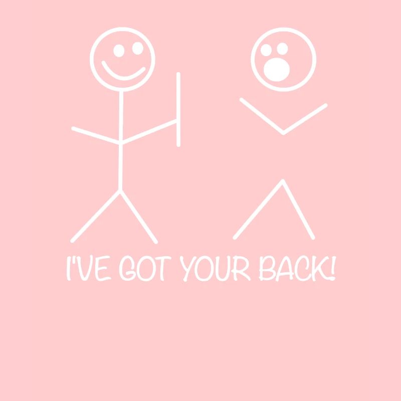 I've got your back! - Strichmännchen Clown Meme