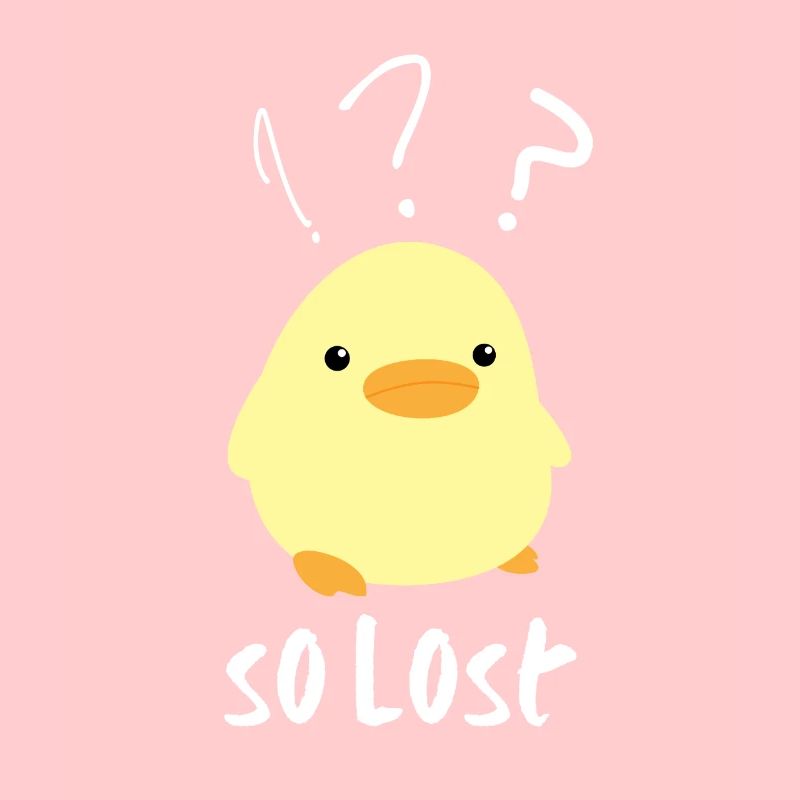 Idée cadeau mignonne de canard meme chick tellement perdu