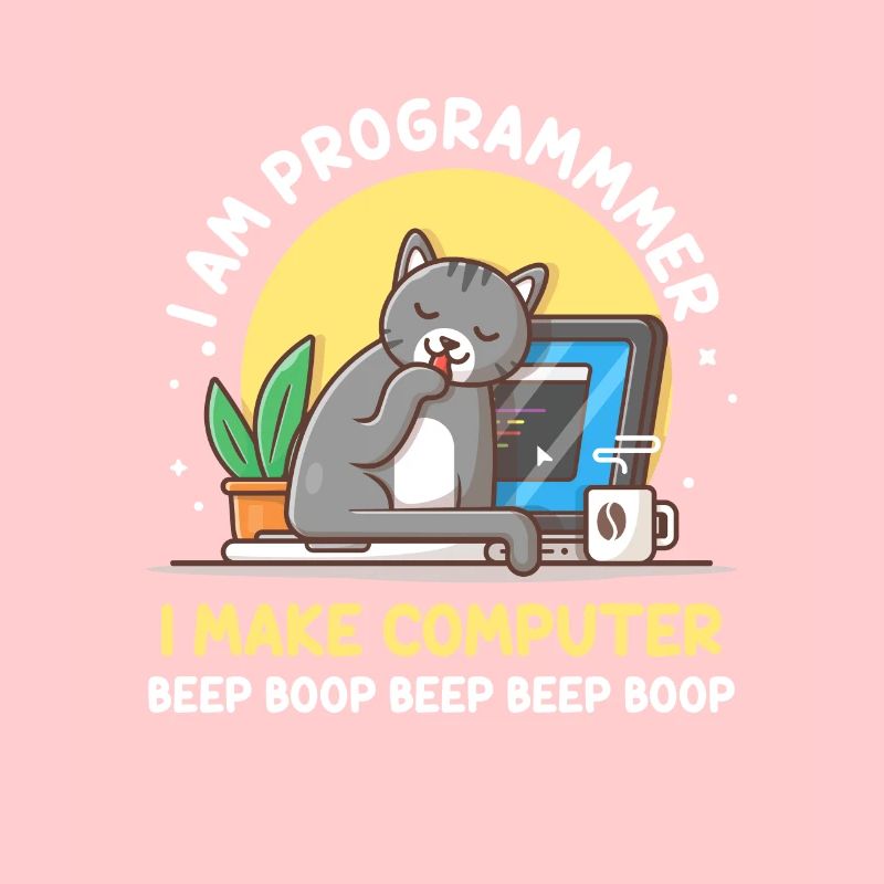 Cat Programmer Coder Developer Kitten Computer
