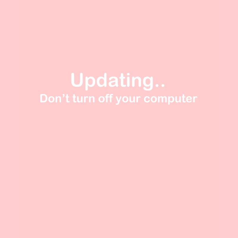 Updating Do not turn off your computer