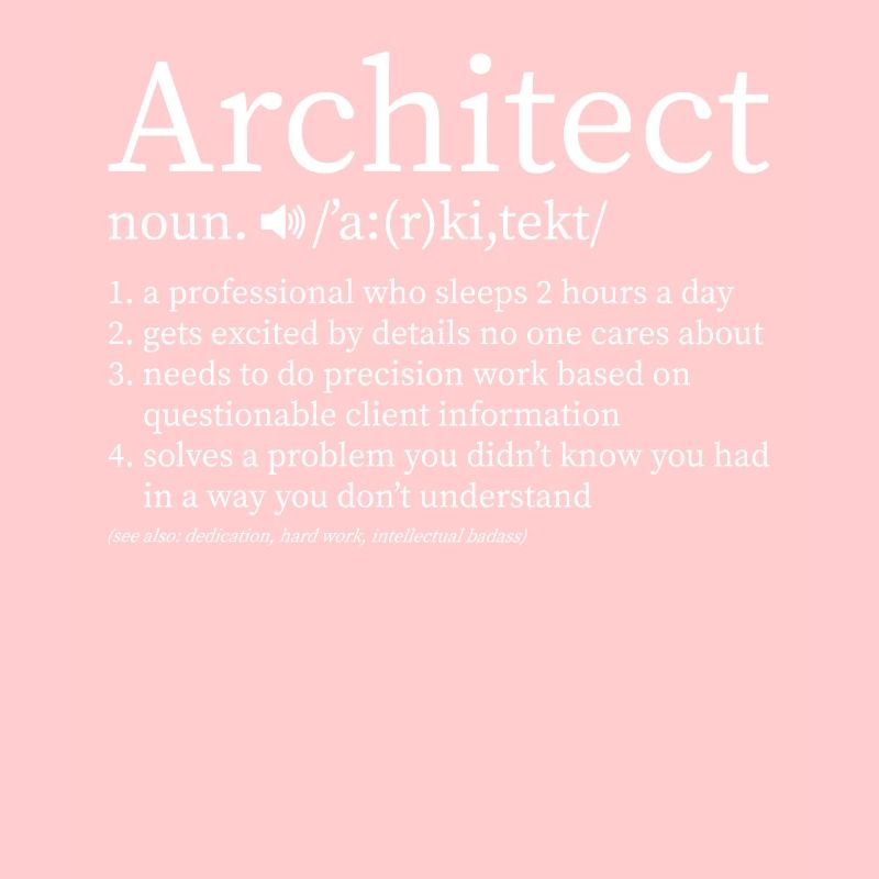 Définition de profession d'architecte disant cadeau d'étude