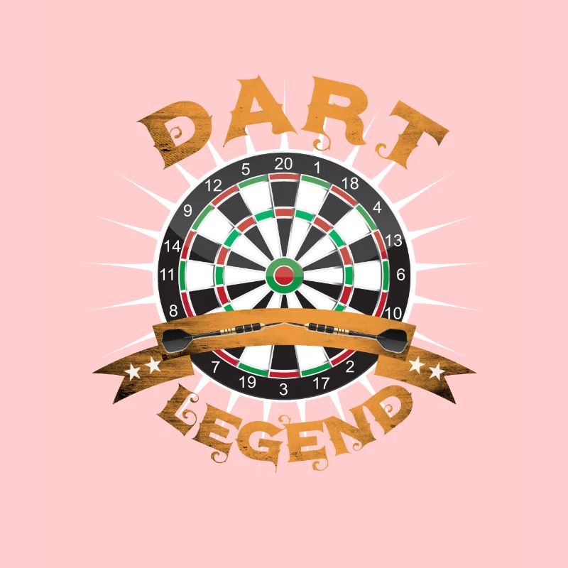 Dart board with darts