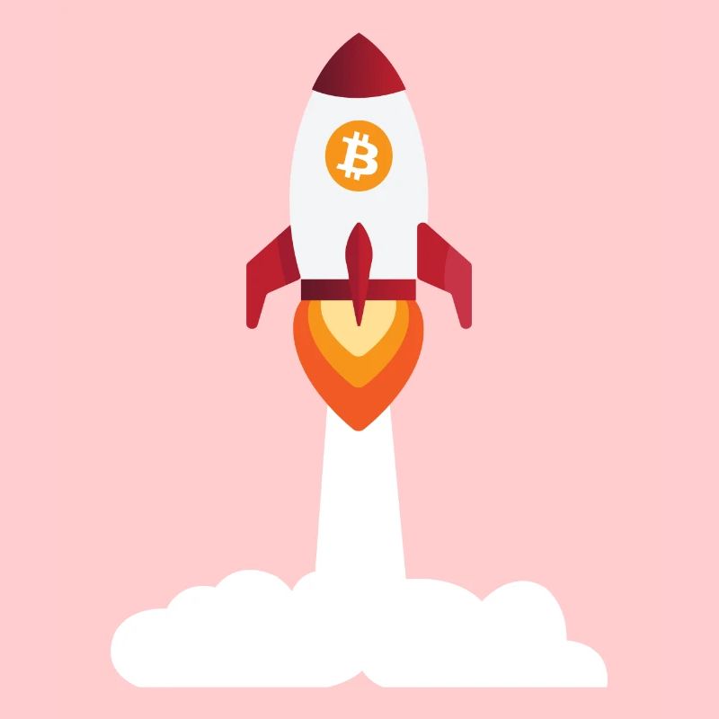 Bitcoin rocket - cryptocurrency bitcoins