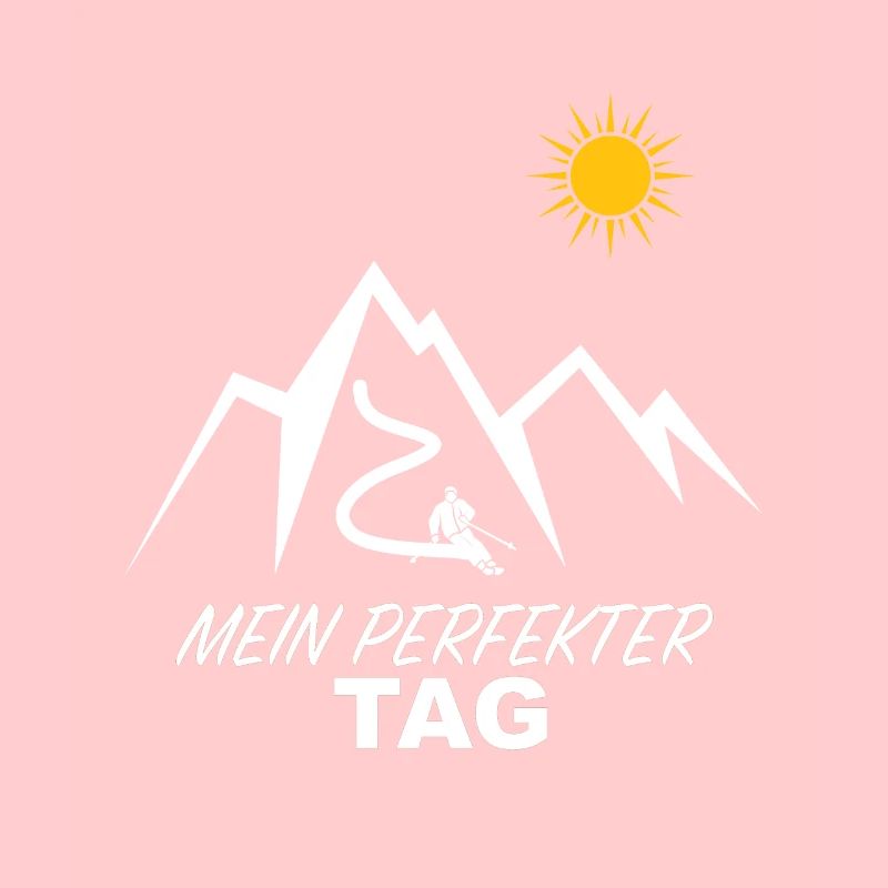 Perfekter Tag Skiläufer Skispruch Wintersportler