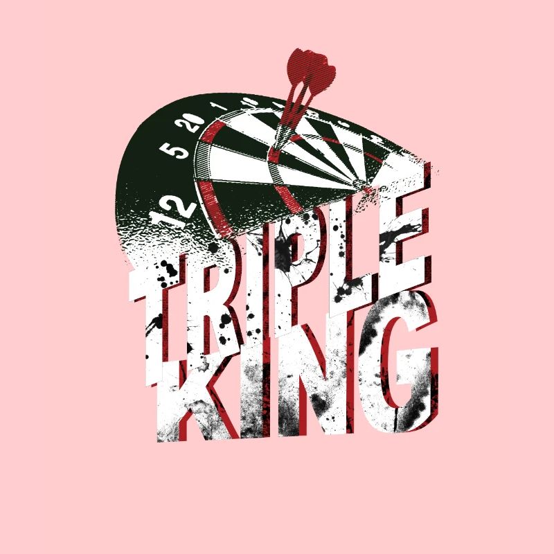 Dartboard with darts Triple King