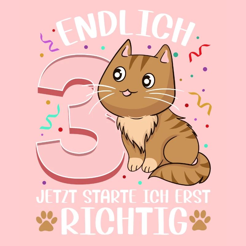 3. Geburtstag Mädchen kleid deko ich bin endlich 3