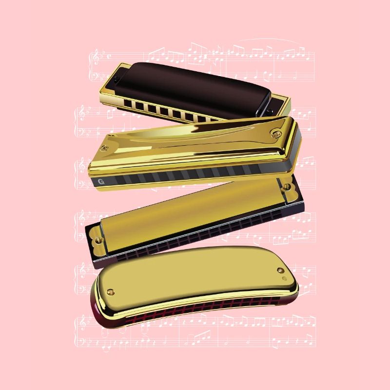 Harmonica Notes Musique Son Acoustique Blues Cadeau