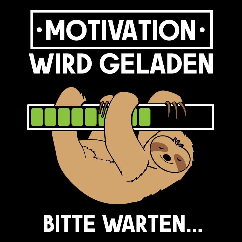 Motivation wird geladen Faultier