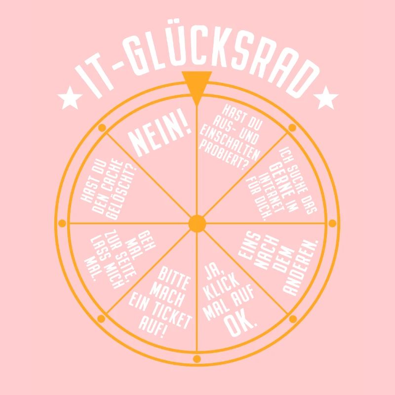 IT Support Glücksrad Service Desk IT Helpdesk Nerd