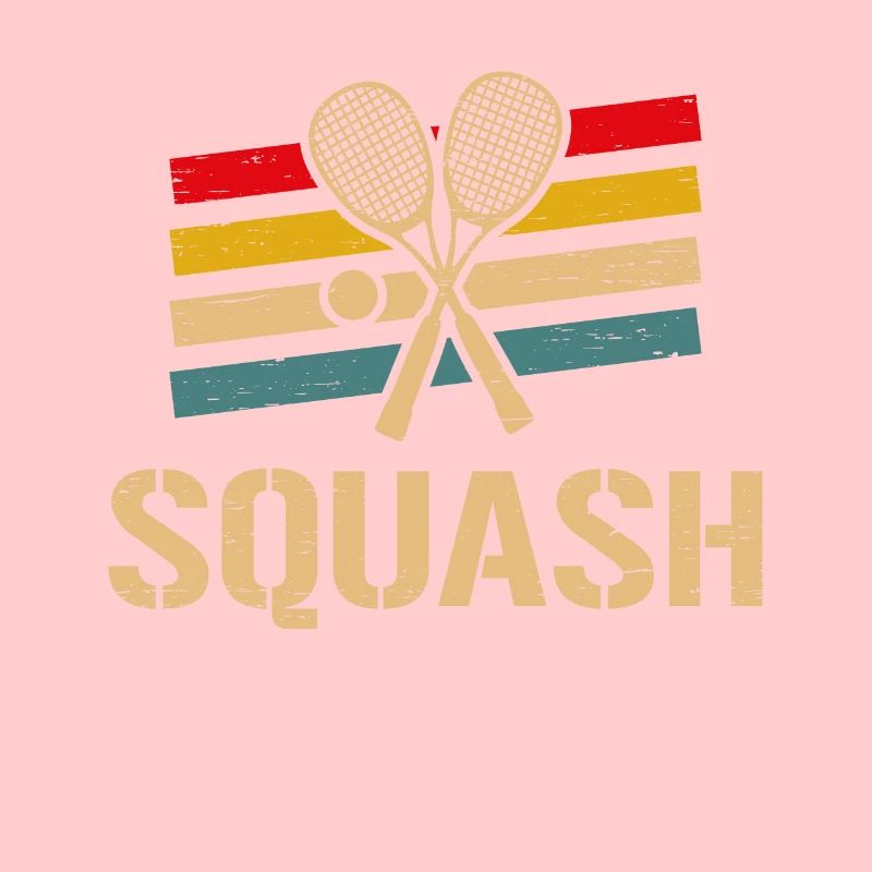 Retro Squash Play Serve Racket Spieler
