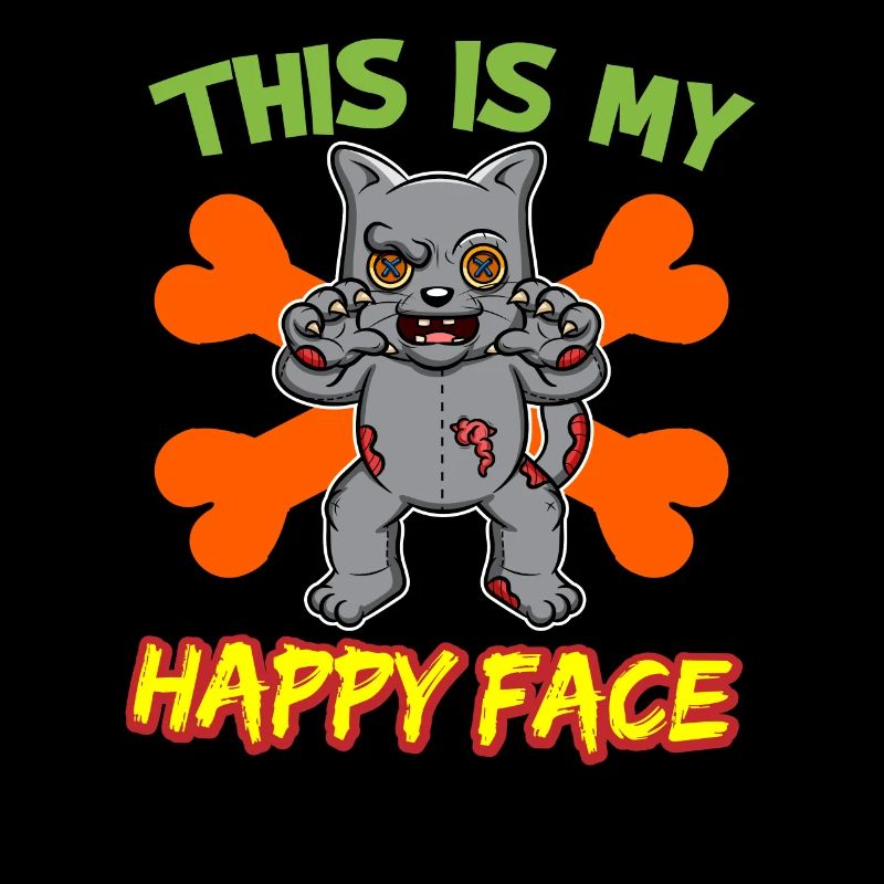 C’est mon visage heureux drôle de monstre d’Halloween