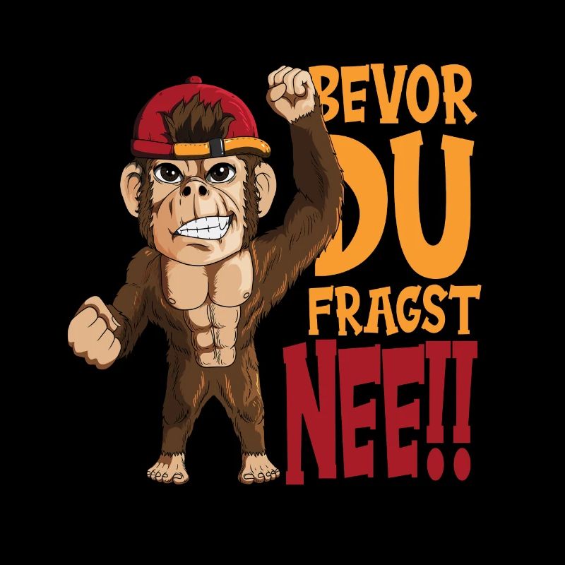 Affe mit Baseballkappe bevor du fragst nee! Affen
