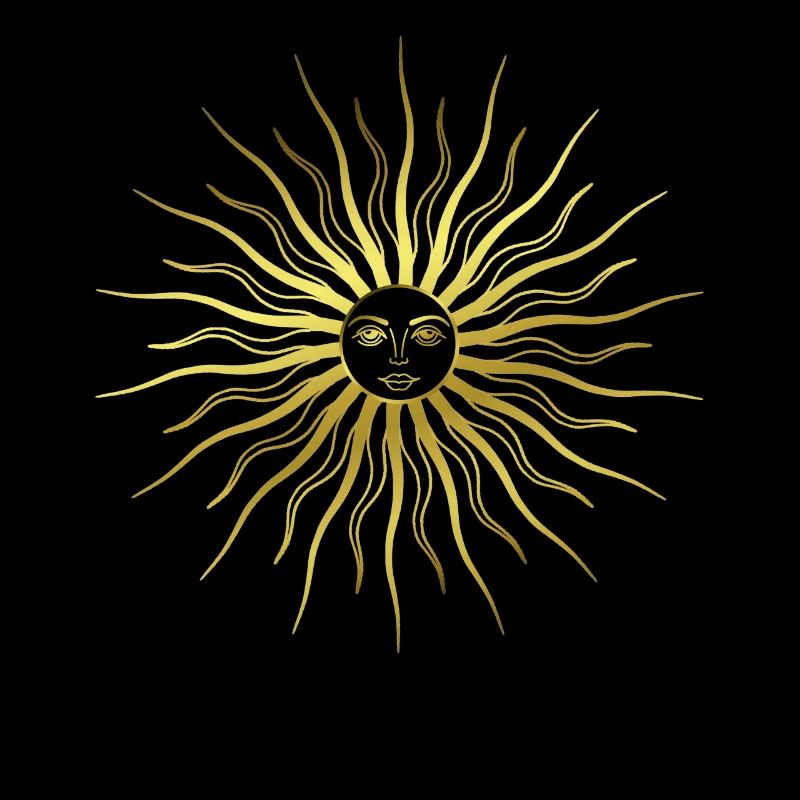 Soleil - Rayons du soleil - Visage du soleil - Rayons