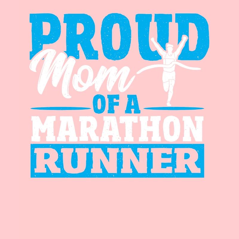 Stolze Mutter eines Marathonläufers