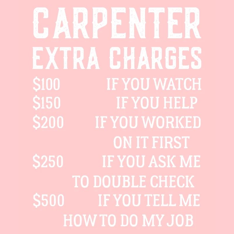 Carpenter Extra Charges Lustiges Tischlerhemd