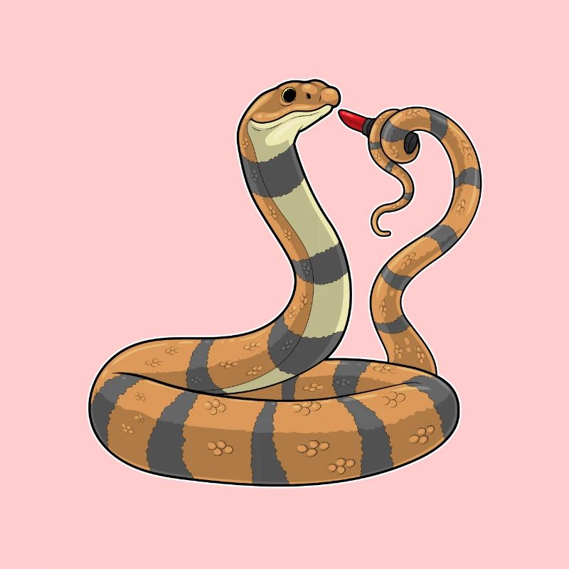 Rouge à lèvres serpent
