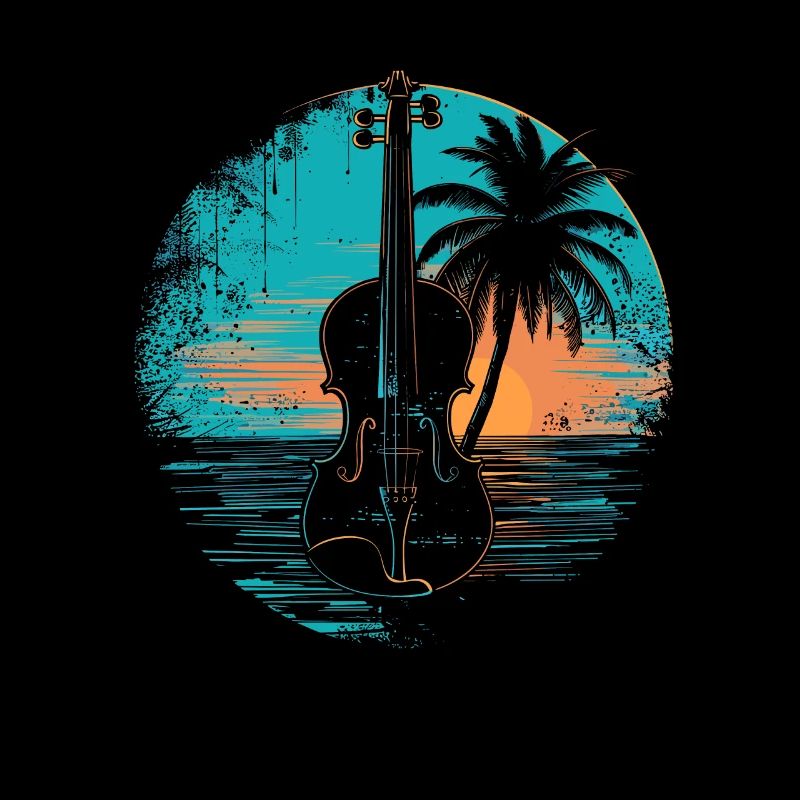 Violon Coucher de soleil