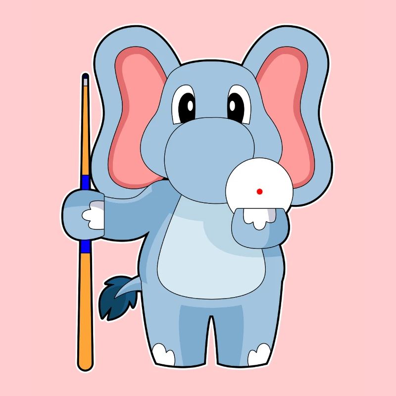 Cue de billard éléphant