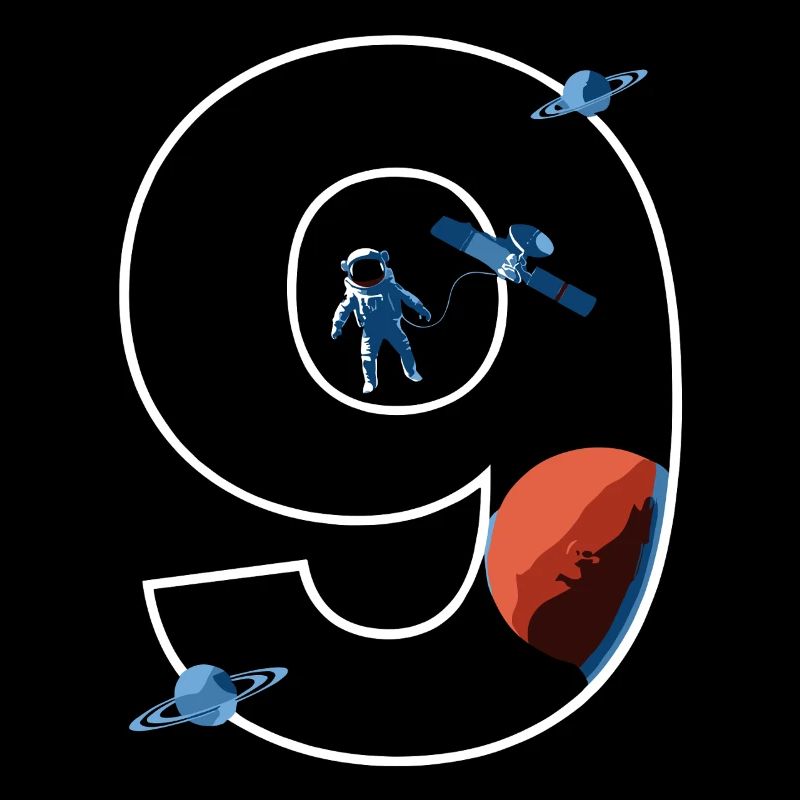 Astronaute spatial pour 9e anniversaire