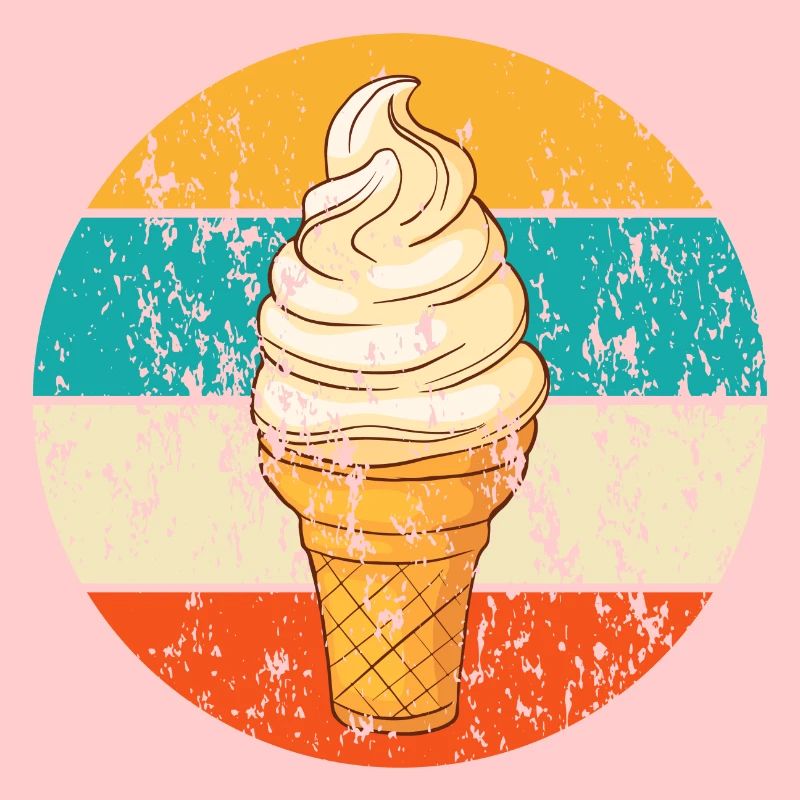 Vintage Retro Eistüte Softeis