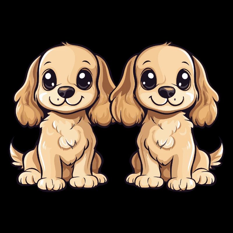 Cocker Spaniel Hund Comic
