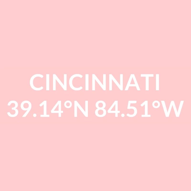 Cincinnati, Ohio, USA Coordinates
